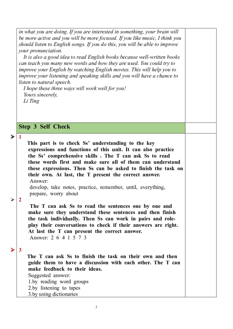Unit1SectionB（3a-SelfCheck）教案_最新人教版英语九年级全册_新更新初中英语9全_05教案（多套）_分课时教案全英_Unit1