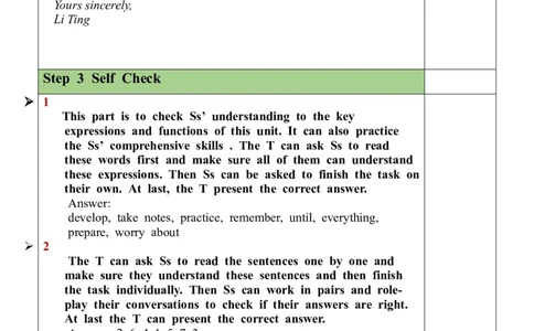 Unit1SectionB（3a-SelfCheck）教案_最新人教版英语九年级全册_新更新初中英语9全_05教案（多套）_分课时教案全英_Unit1