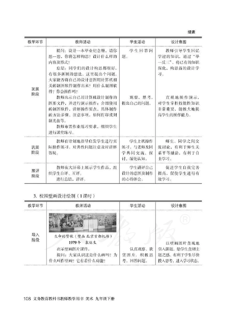 人教版-电子教材-美术九年级下册教师用书_电子课本_高中教学用书_教师用书