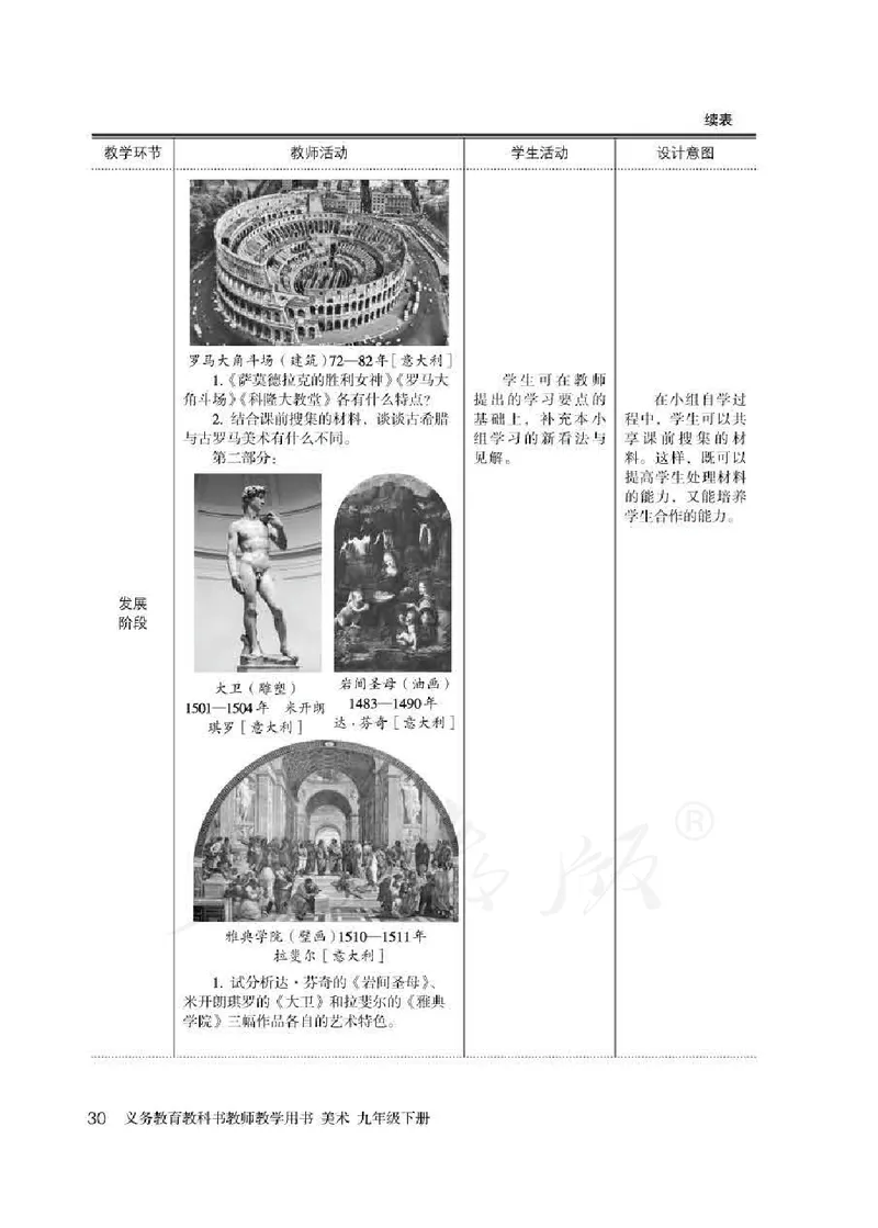 人教版-电子教材-美术九年级下册教师用书_电子课本_高中教学用书_教师用书