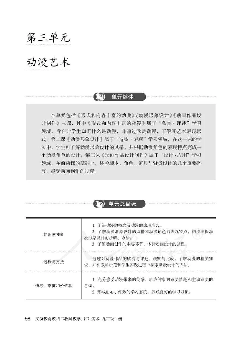 人教版-电子教材-美术九年级下册教师用书_电子课本_高中教学用书_教师用书
