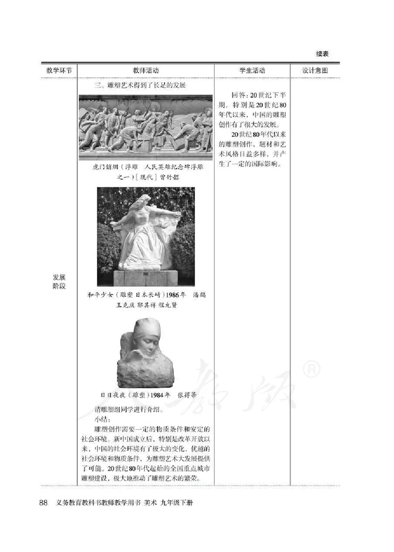 人教版-电子教材-美术九年级下册教师用书_电子课本_高中教学用书_教师用书