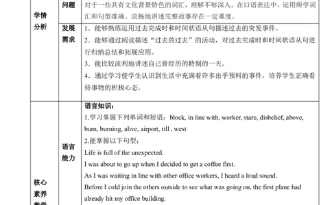 Unit12Lifeisfulloftheunexpected.SectionA(3a～3c)教学设计_最新人教版英语九年级全册_新更新初中英语9全_新修订版英语9全一册教案课件-新修订版，第二单元有改动_核心素养教案