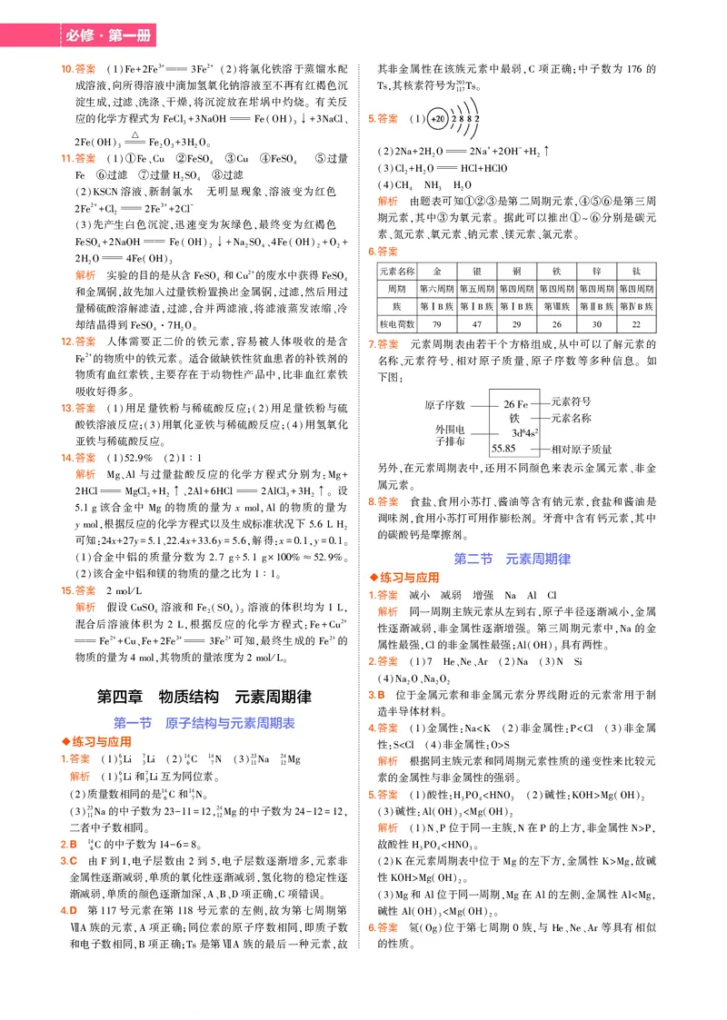 1.新人教版高中化学必修第1册教材习题答案_高中三年全科资料_高中各科课本电子教材_05高中化学课本_人教版-化学课本_1新人教版高中化学必修一