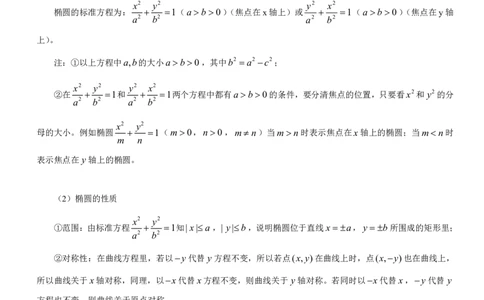 (完整版)圆锥曲线知识点总结(经典版)_高中三年全科资料_高中三年全科资料_数学