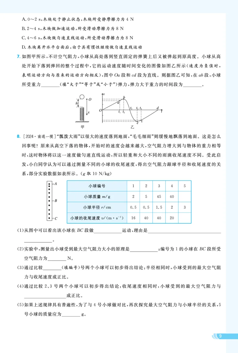 26春典中点八年级物理下（R版）拔尖专训_26春典中点八年级物理下（R版）
