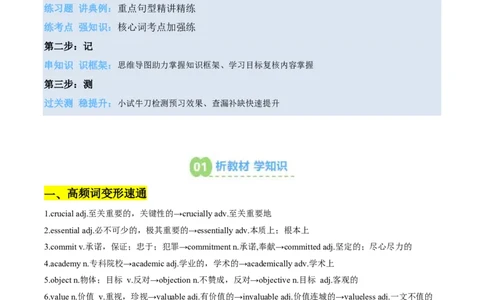 (预习领跑)专题01选必一Unit1(知识全梳理&考点精准练)(原卷版)_高中三年全科资料_高中_高中1_2025高一高二英语暑假提升精品讲义（人教版）
