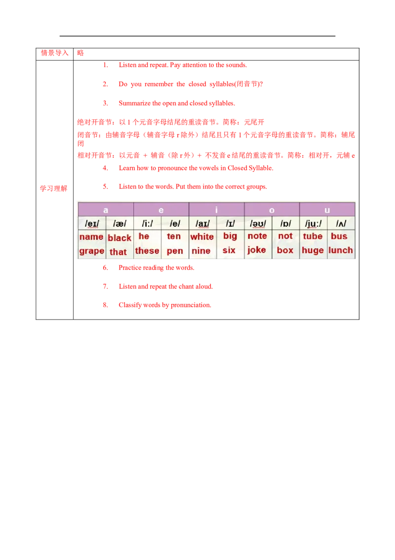 StarterUnit3第3课时Pronunciation&Project（导学案）_最新人教版英语七年级上册_英语7上最新改版_01.英语7上-教案+PPT课件+分层作业+导学案第1套