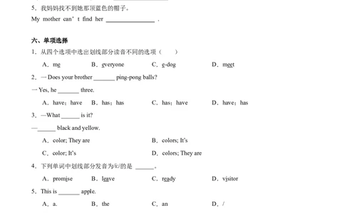 StarterUnit2单元检测-试题版-_最新人教版英语七年级上册_英语7上最新改版_01.英语7上-教案+PPT课件+分层作业+导学案第1套_StarterUnit2（单元测试）