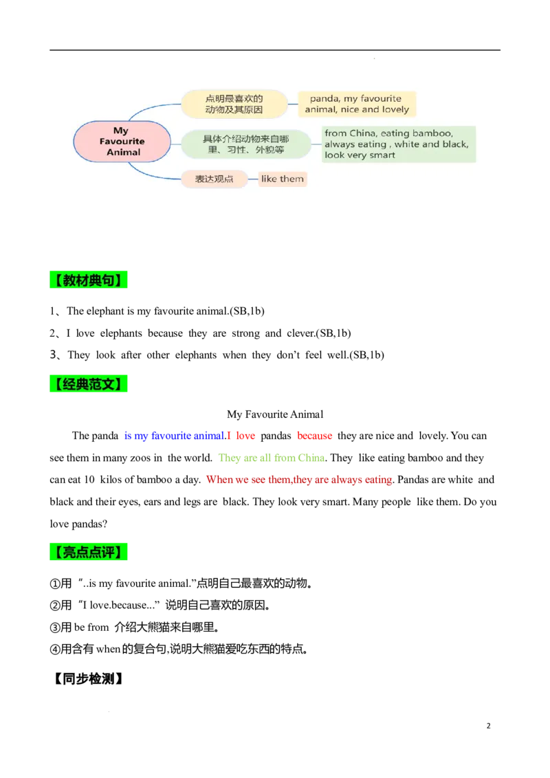 Unit1Animalfriends.（话题写作指导）（解析版）_最新人教版英语七年级下册_七下英语2025版_21.写作提升及专练