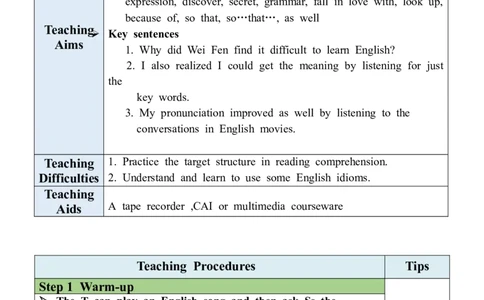 Unit1SectionA（3a-3b）教案_最新人教版英语九年级全册_新更新初中英语9全_05教案（多套）_分课时教案全英_Unit1