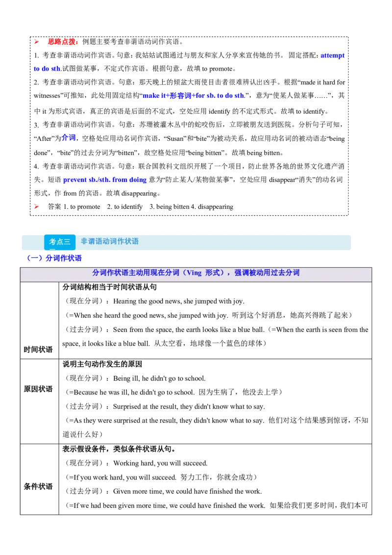 (复习进阶)专题03非谓语动词&ldquo;破译密码&rdquo;(原卷版)_高中三年全科资料_高中_高中1_2025高一高二英语暑假提升精品讲义（人教版）_2025《高中英语&bull;暑假提升精品讲义》高二(人教版2019)