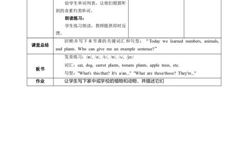 StarterUnit3SectionAWhatisfuninayard_最新人教版英语七年级上册_英语7上最新改版_02.英语7上-教案（表格式）