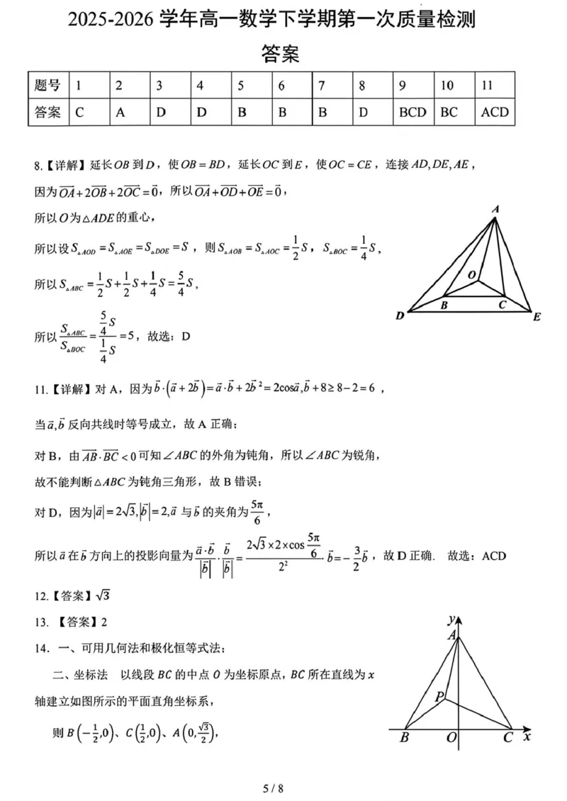 数学-安徽六安二中2025-2026学年高一下学期第一次月考_2026年03月高一试卷_260322多所强校2025-2026学年高一下学期3月数学卷合集