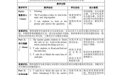 StarterUnit3第2课时（SectionB1a-2c）（教学设计）_最新人教版英语七年级上册_英语7上最新改版_01.英语7上-教案+PPT课件+分层作业+导学案第1套