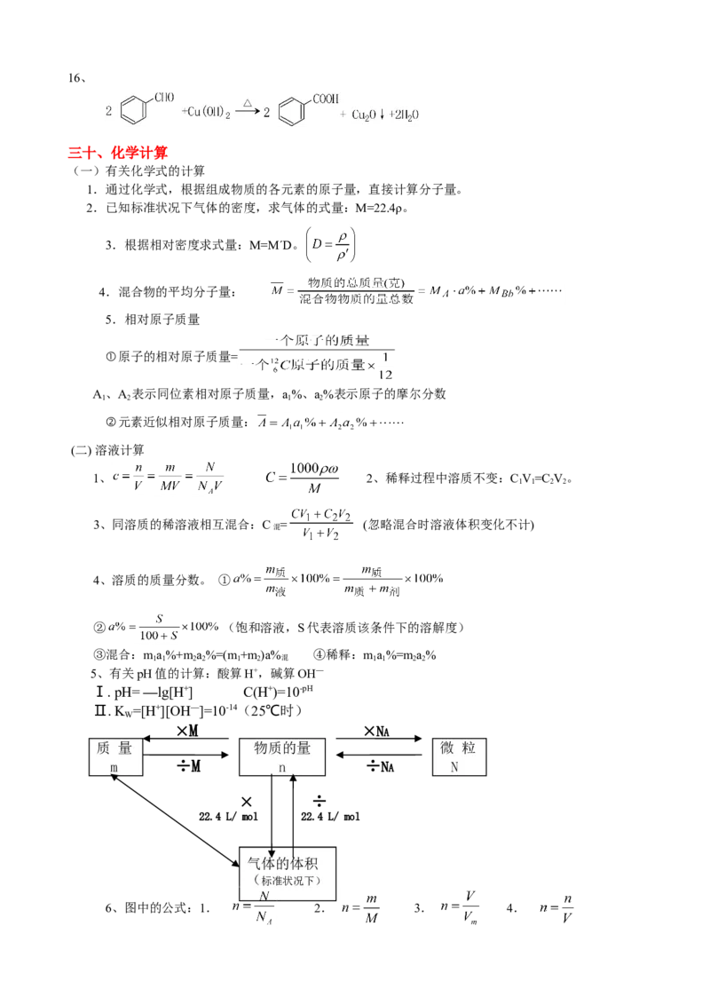 13高考化学重要知识点分类归纳总结_高中三年全科资料_高中_2高中9科分类资料包_高中理综