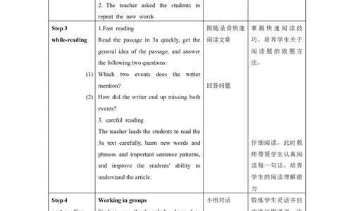 Unit12第2课时SectionA(3a-3c)（教学设计）_最新人教版英语九年级全册_旧版可参考_01.英语9全一册-新课标PPT课件+教案+学案+作业第1套_教案