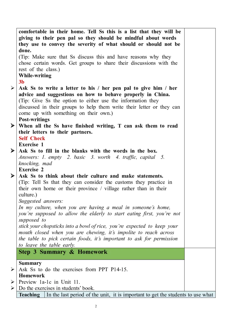 Unit10SectionB（3a-SelfCheck）教案_最新人教版英语九年级全册_新更新初中英语9全_05教案（多套）_分课时教案全英_Unit10