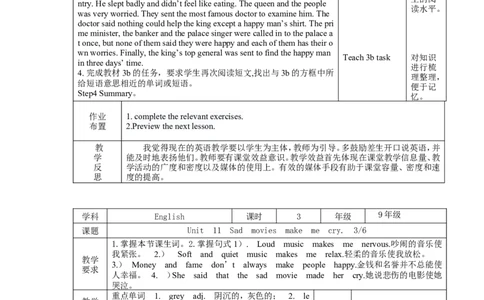 Unit11Sadmoviesmakemecry.（6课时教案）_最新人教版英语九年级全册_新更新初中英语9全_05教案（多套）_分课时教案2_unit11
