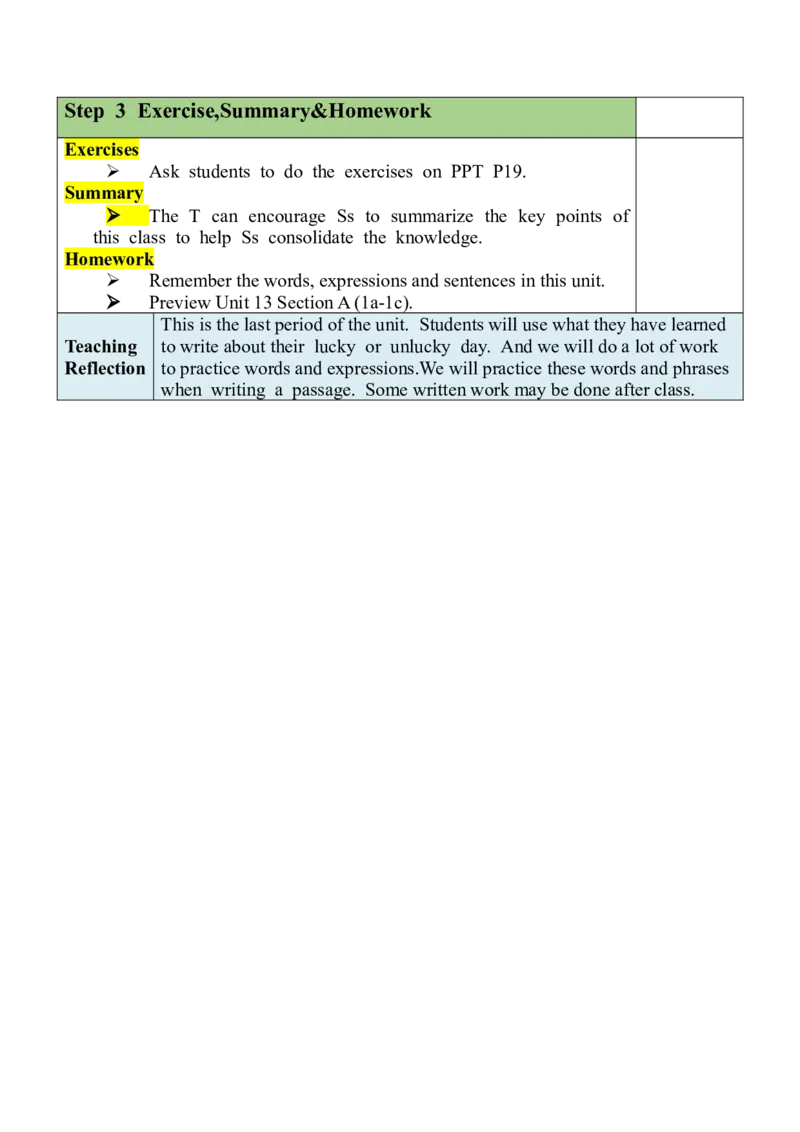Unit12SectionB(3a-SelfCheck)_最新人教版英语九年级全册_旧版可参考_03.英语9全一册-核心素养教案+PPT课件第3套_9英教案（含核心素养）