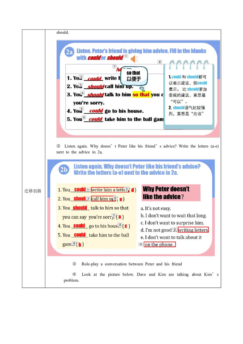 Unit4第1课时(SectionA1a-2d)（导学案）-（人教版）_最新人教版英语八年级下册_旧版（有参考价值）_版本二_八年级英语下册（人教版）_导学案