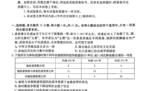 江西省&ldquo;三新&rdquo;协同教研共同体2025-2026学年高一上学期12月月考历史试题_2025年12月高一试卷_251220江西省三新协同教研共同体2025&mdash;2026学年高一上学期12月联考（全）