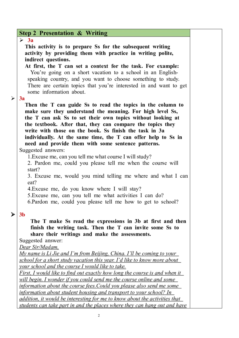 Unit3SectionB（3a-SelfCheck）教案_最新人教版英语九年级全册_新更新初中英语9全_05教案（多套）_分课时教案全英_Unit3