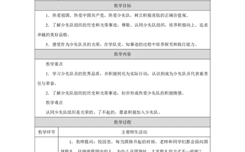 14第14课光荣的少先队_第14课光荣的少先队（第1课时）_教学设计1_A493小学道法_人教版小学道德与法治教学资源包_小学道法（智慧教育课件与教案）_1-6下册（道德与法治智慧教育课件）