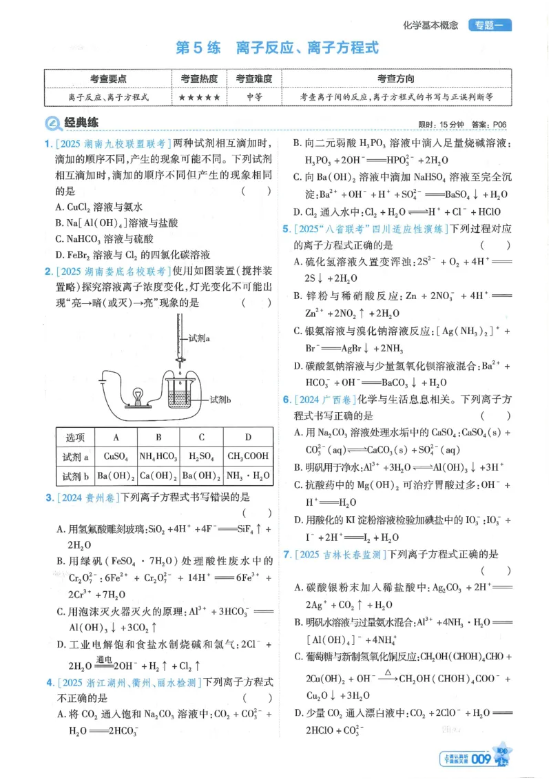 1小题狂练册新高考&middot;化学_高中三年全科资料_高中_2026版天星教育金考卷《小题狂练》9科全套_2026版金考卷小题狂练化学（新高考）