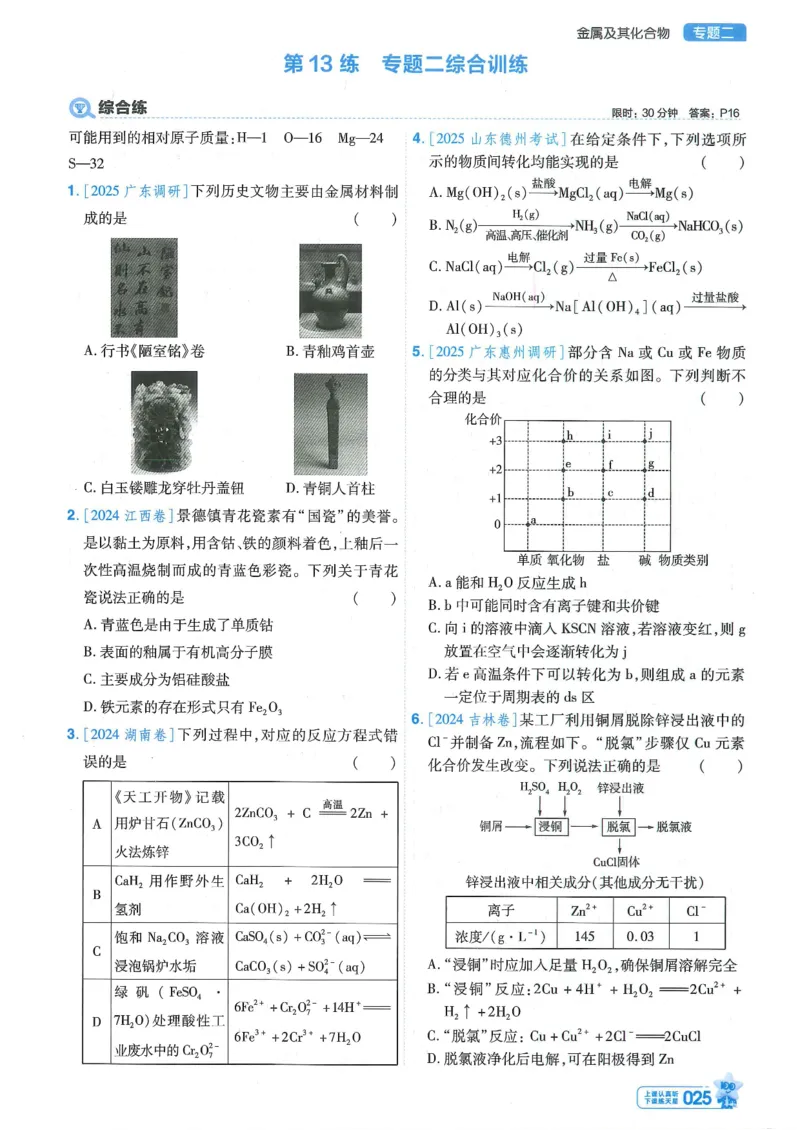 1小题狂练册新高考&middot;化学_高中三年全科资料_高中_2026版天星教育金考卷《小题狂练》9科全套_2026版金考卷小题狂练化学（新高考）