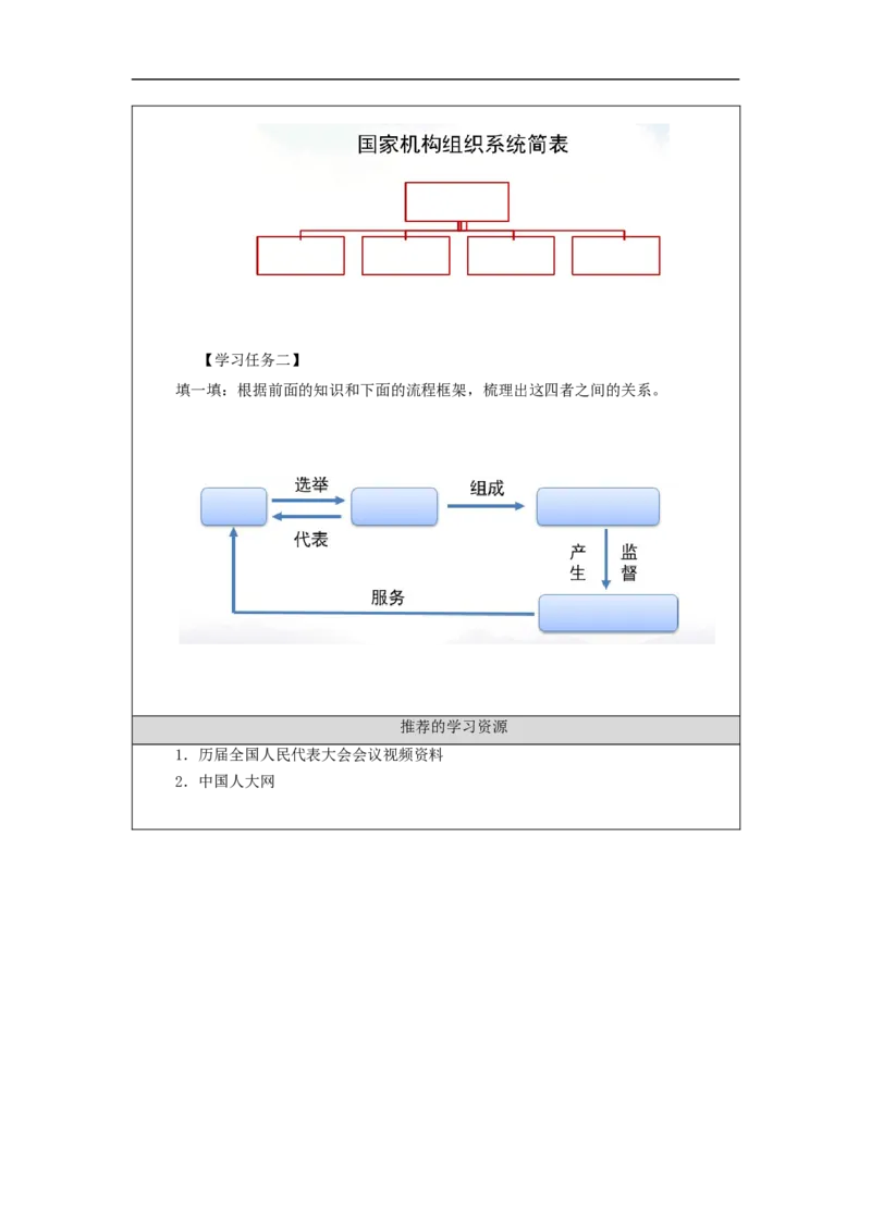 1112六年级道德与法治(统编版)国家机构有哪些（第三课时）-3学习任务单_A493小学道法_人教版小学道德与法治教学资源包_小学道法（智慧教育课件与教案）_6年级上册学习任务单