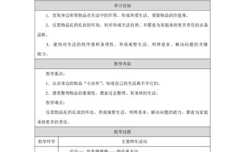11第11课让我自己来整理_第11课让我自己来整理（第1课时）_教学设计1_A493小学道法_人教版小学道德与法治教学资源包_小学道法（智慧教育课件与教案）_小学道法1年级下册_2025春