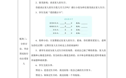 10第10课相亲相爱一家人_第10课相亲相爱一家人（第2课时）_教学设计2_A493小学道法_人教版小学道德与法治教学资源包_小学道法（智慧教育课件与教案）_小学道法1年级下册_2025春