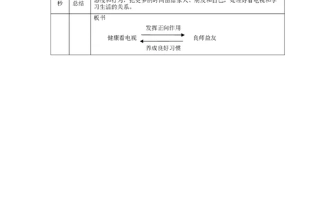 1109四年级道德与法治(统编版)健康看电视(第三课时)-1教学设计_A493小学道法_人教版小学道德与法治教学资源包_小学道法（智慧教育课件与教案）_1-6上册（道德与法治智慧教育课件）