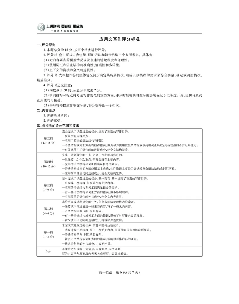 江西省上进联考2025-2026学年高一上学期11月期中考试&middot;英语答案_2025年11月高一试卷_251114江西省上进联考2025-2026学年高一上学期11月期中考试（全）