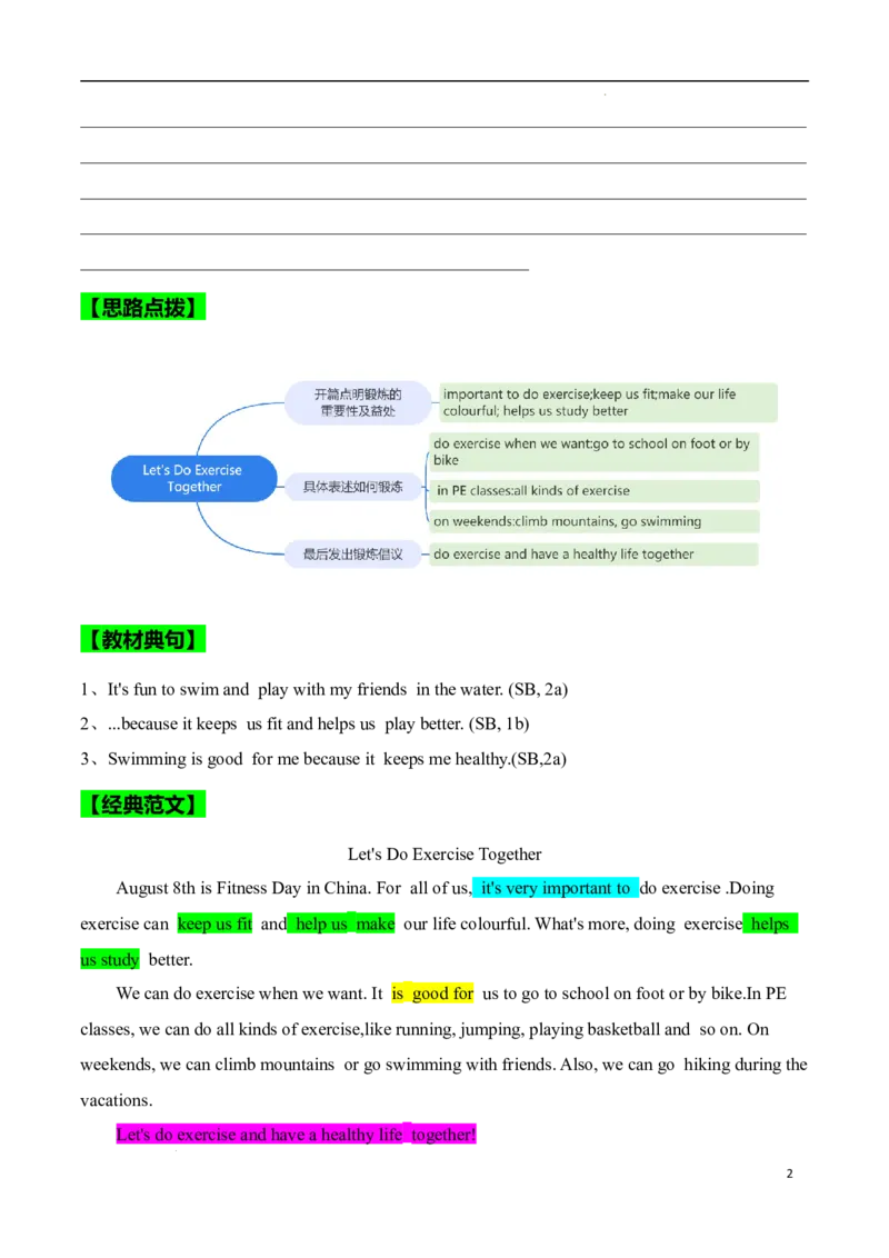 Unit3KeepFit.（话题写作指导）（解析版）_最新人教版英语七年级下册_七下英语2025版_21.写作提升及专练
