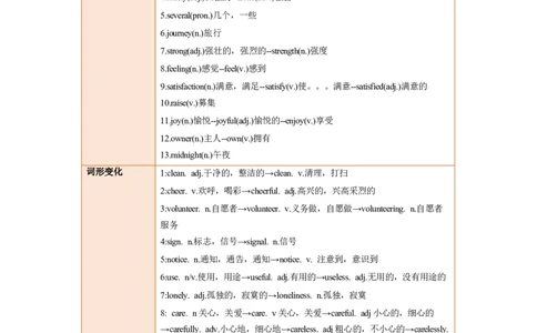Unit2SectionA（单元知识清单）_最新人教版英语八年级下册_旧版（有参考价值）_版本二_八年级英语下册（人教版）_知识清单