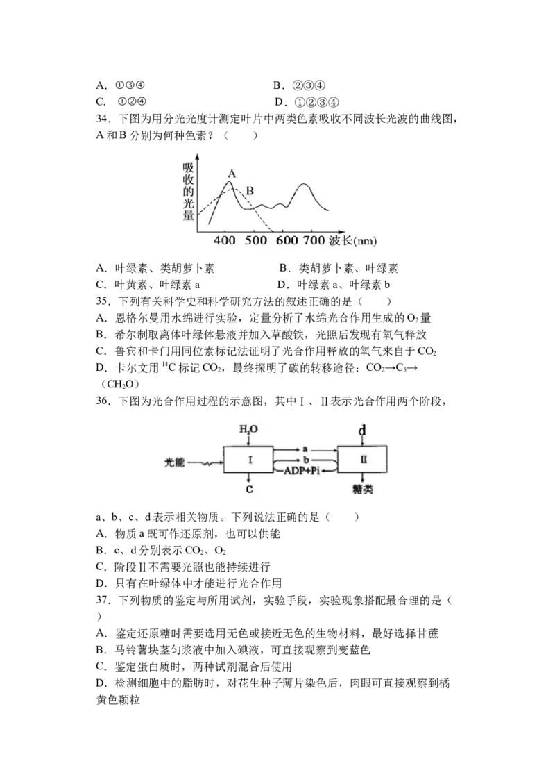 江苏省盐城市五校联盟2025-2026学年高一上学期12月月考生物试题_2026年01月高一试卷_260104江苏省盐城市五校联盟2025-2026学年高一上学期12月月考（全）