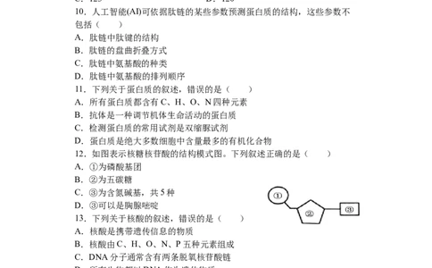 江苏省盐城市五校联盟2025-2026学年高一上学期12月月考生物试题_2026年01月高一试卷_260104江苏省盐城市五校联盟2025-2026学年高一上学期12月月考（全）