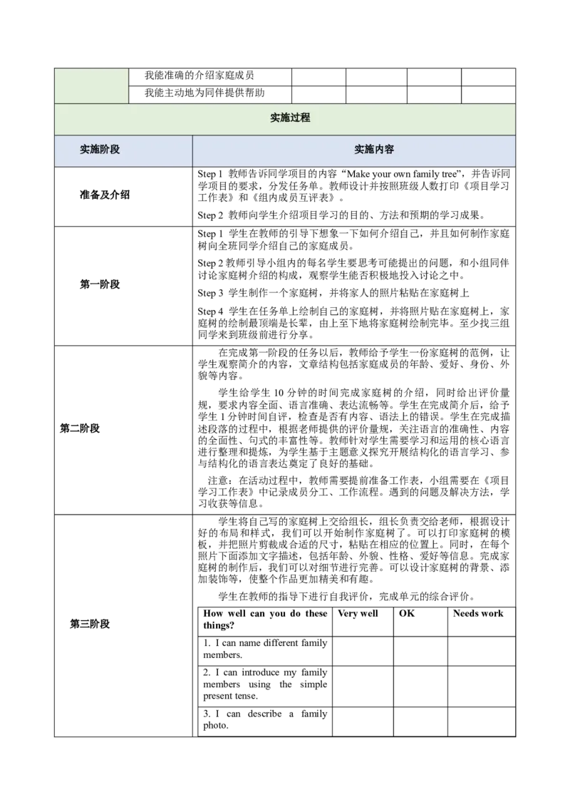 Unit2We'reFamily（大单元教学设计）_最新人教版英语七年级上册_英语7上最新改版_03.英语7上-大单元教学设计