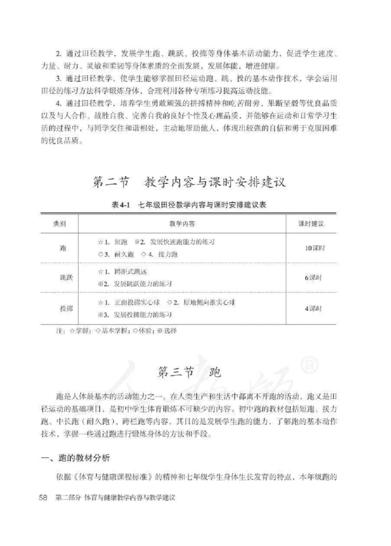 体育与健康七年级全一册教师用书_电子课本_初中教学用书_人教版