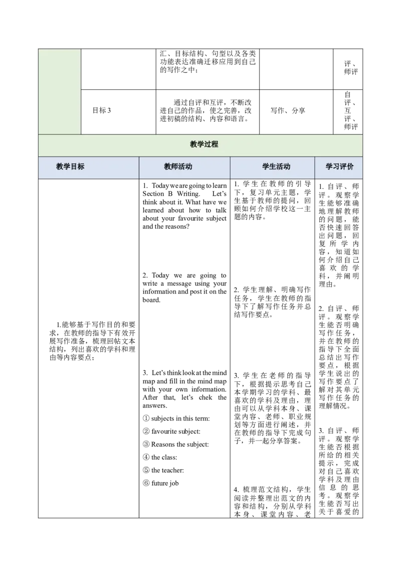Unit4MyFavouriteSubject（大单元教学设计）_最新人教版英语七年级上册_英语7上最新改版_03.英语7上-大单元教学设计