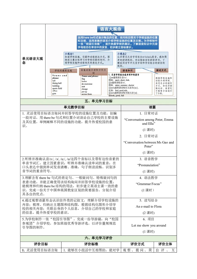 Unit3MySchool（大单元教学设计）_最新人教版英语七年级上册_英语7上最新改版_03.英语7上-大单元教学设计