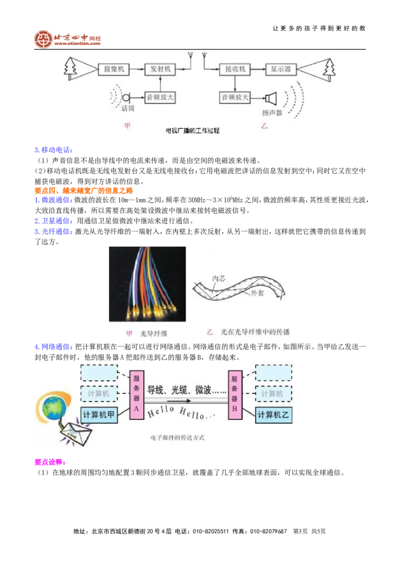 信息的传递知识讲解_初物_1初中物理_初三物理_信息的传递