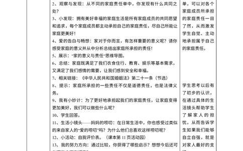 2让我们的家更美好第一课时教案_A493小学道法_26新五年级道法下册（统编版）_教学教案_教案四