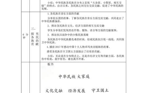 1119五年级道德与法治(统编版)中华民族一家亲(第一课时)-1教学设计_A493小学道法_人教版小学道德与法治教学资源包_小学道法单独教案方便下载（1-6上下册）（2024秋旧版）