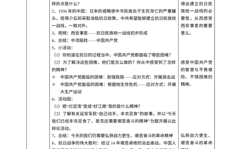 10夺取抗日战争和人民解放战争的胜利第二课时教案_A493小学道法_26新五年级道法下册（统编版）_教学教案_教案四