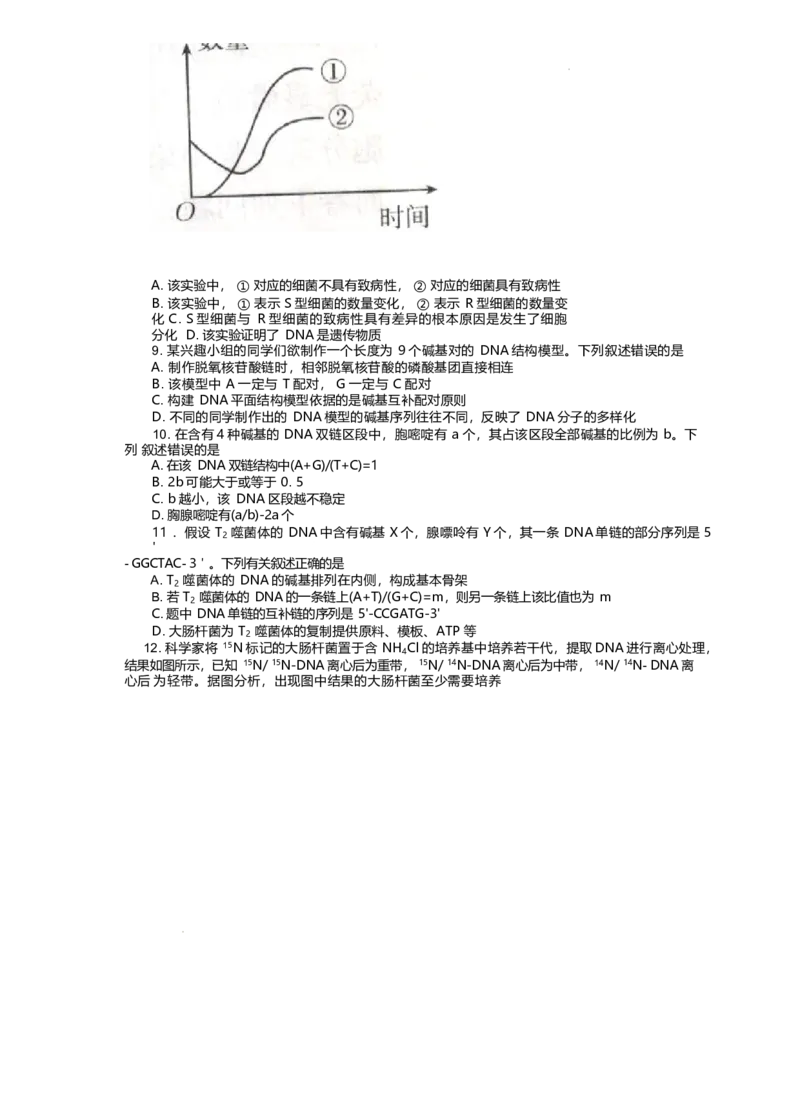 河北省邢台市卓越联盟2024-2025学年高一下学期4月月考生物试卷_2025年05月试卷_0524河北省邢台市卓越联盟2024-2025学年高一下学期期中考试