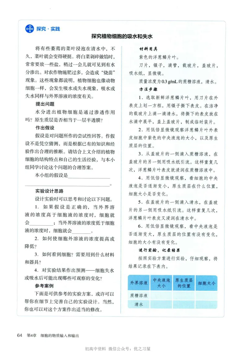 1新人教版高中生物必修1《分子与细胞》_高中三年全科资料_高中各科课本电子教材_06高中生物课本_人教版-生物课本