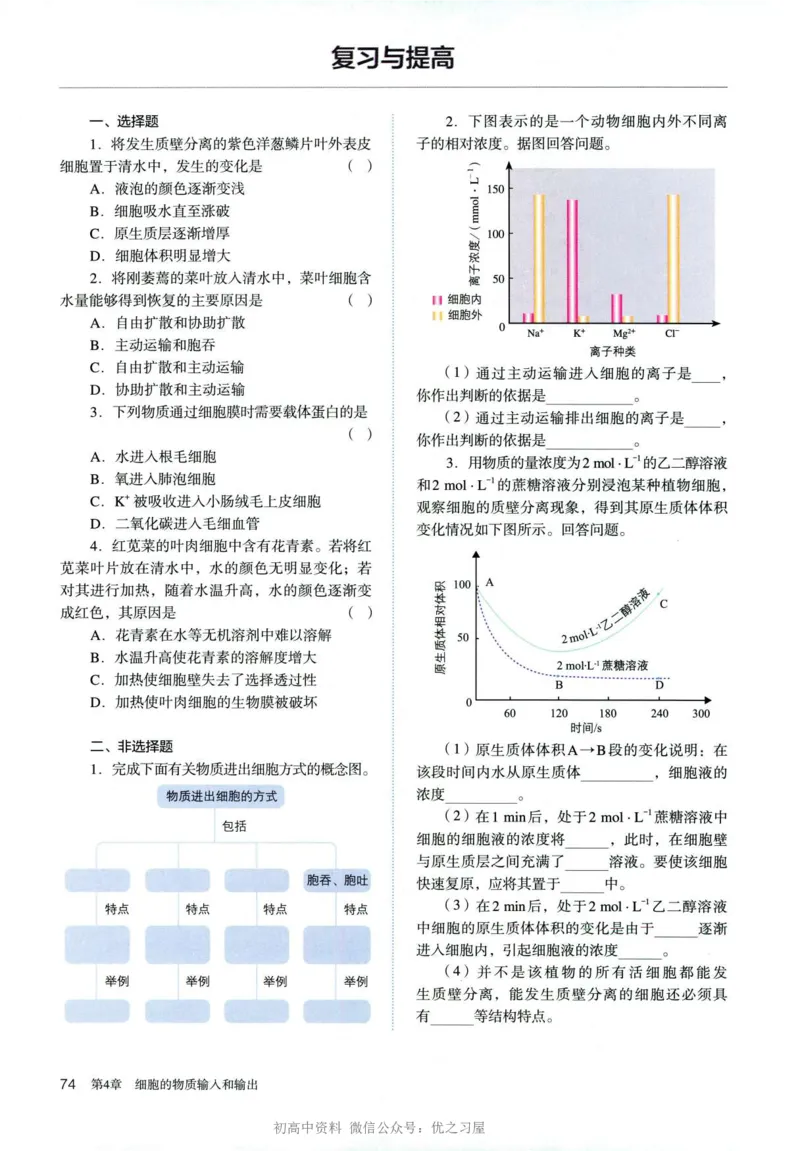 1新人教版高中生物必修1《分子与细胞》_高中三年全科资料_高中各科课本电子教材_06高中生物课本_人教版-生物课本